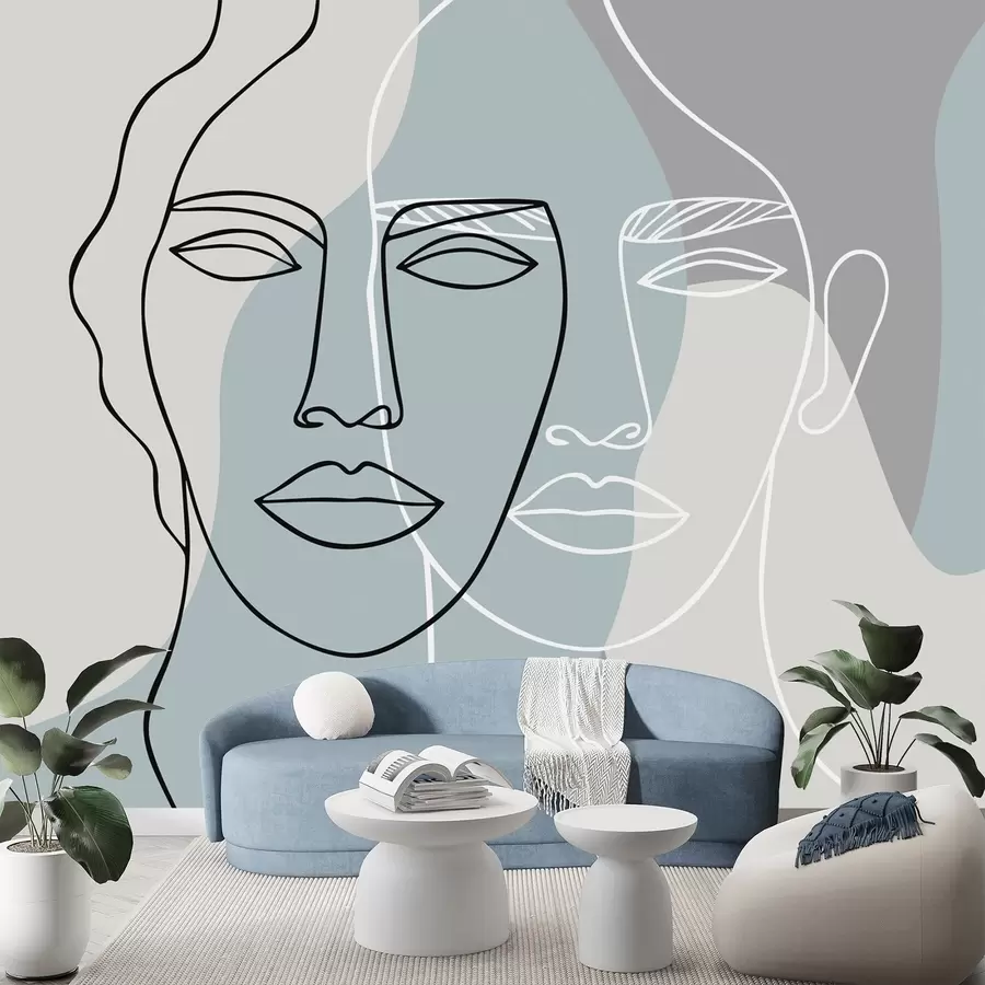 wall murals Апстрактна лица w05550v2
