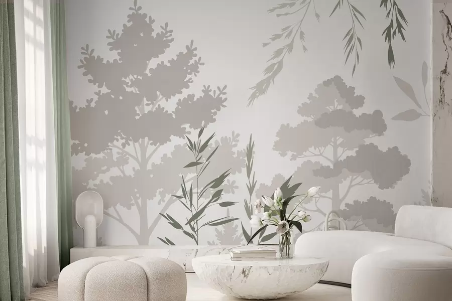 wall murals Дрвеће и траве w05551v1
