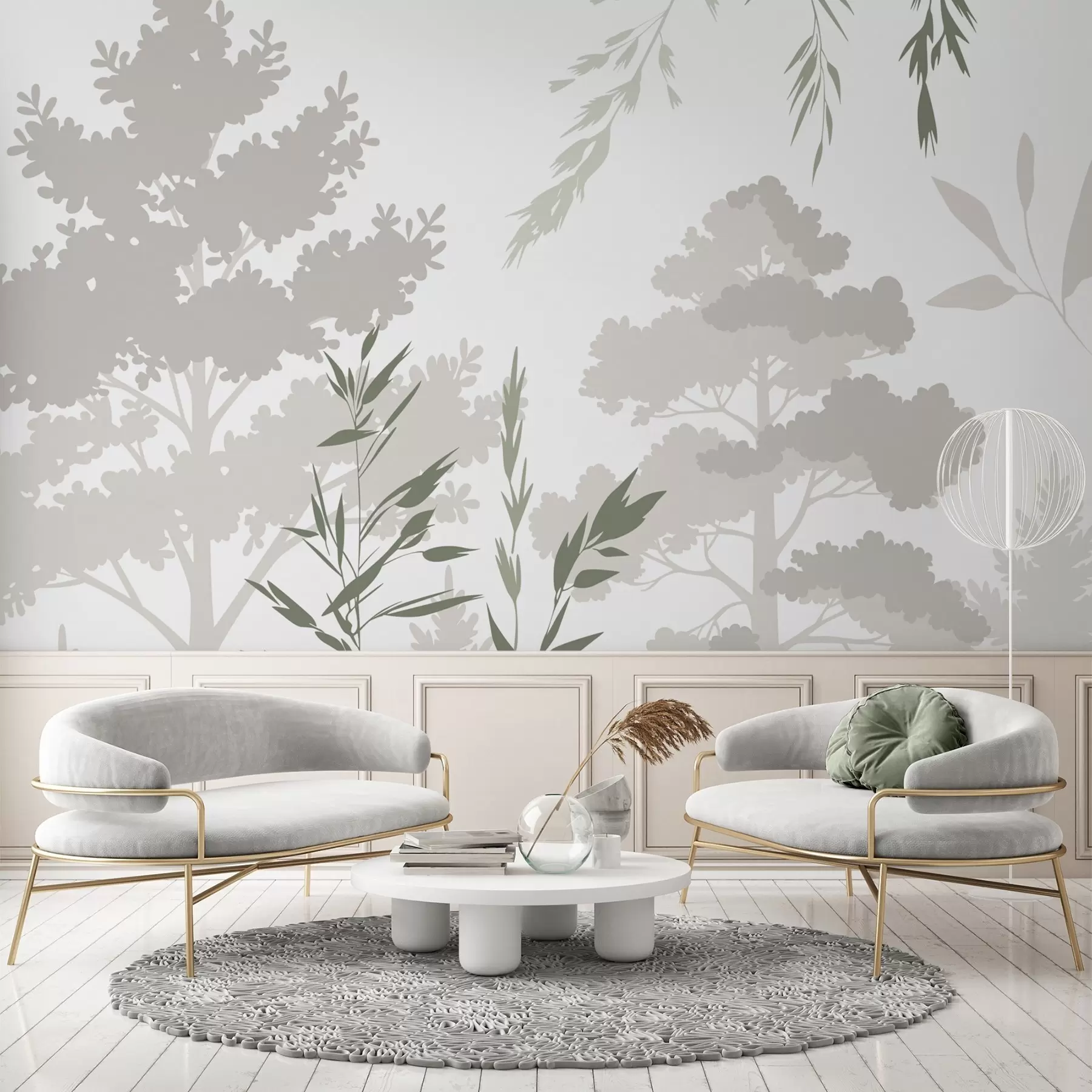 wall murals Дрвеће и траве w05551v1