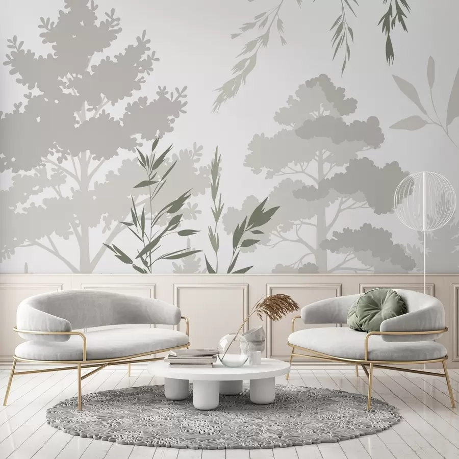 wall murals Дрвеће и траве w05551v1