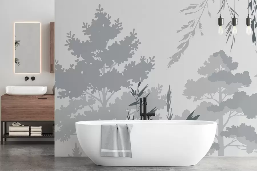 wall murals Дрвеће и траве w05551v2