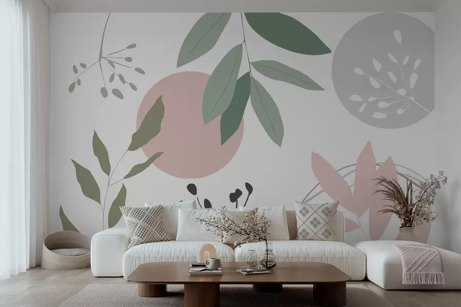 wall murals Апстракција са биљкама w05552