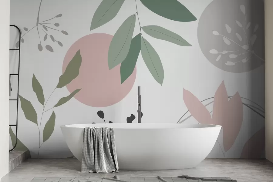 wall murals Апстракција са биљкама w05552