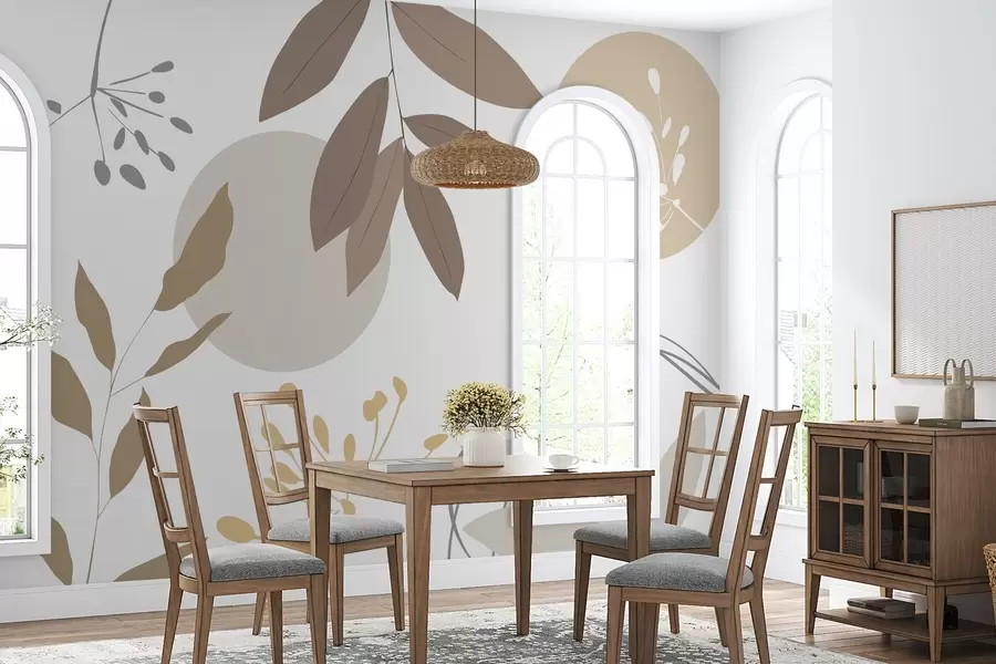 wall murals Апстракција са биљкама w05552v1