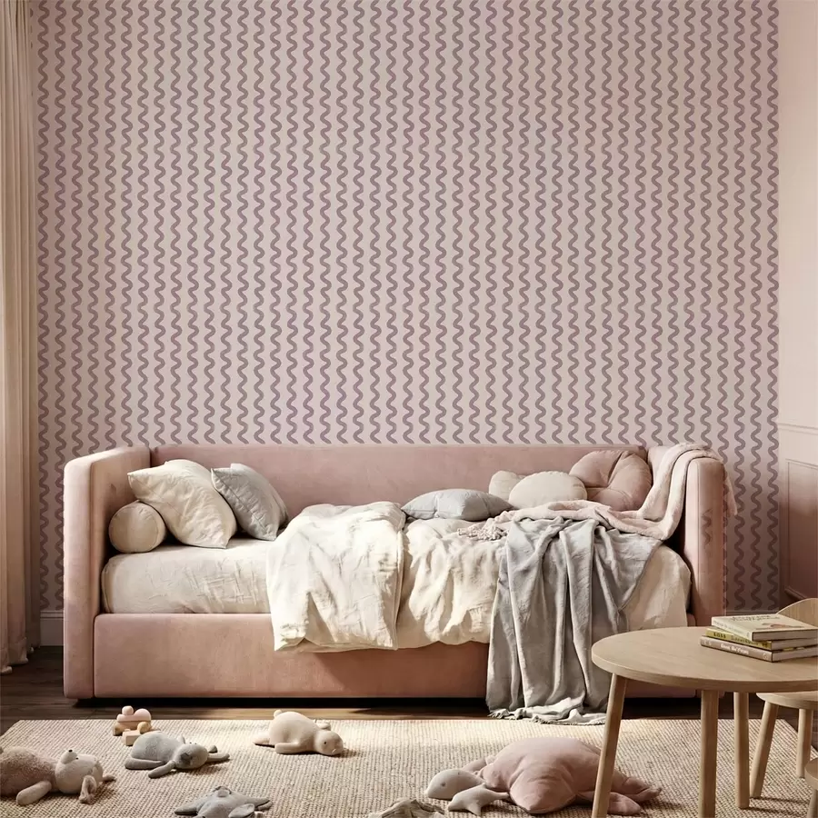 wall murals Таласасти јоргован узорак на светлој позадини a01187v4