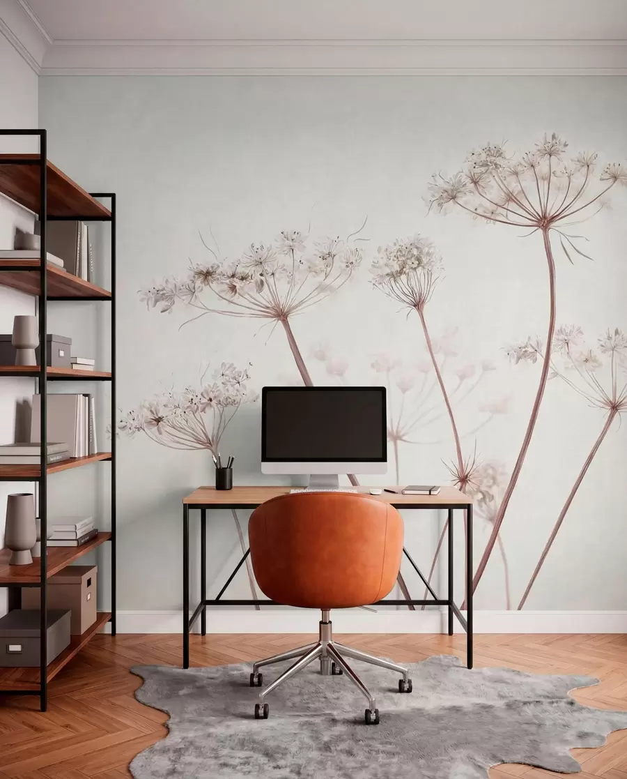 wall murals Осушени кишобрани на светлој минималној позадини w05543