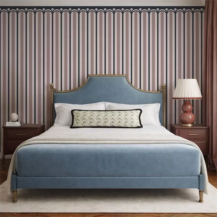 wall murals Вертикални орнамент у ружичастим и сивим нијансама w05610v1