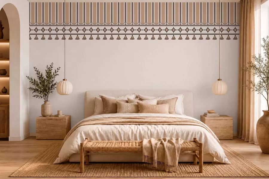 wall murals Украсна ивица у беж нијансама w05151