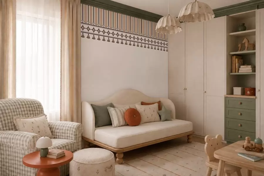 wall murals Украсна ивица у беж нијансама w05151