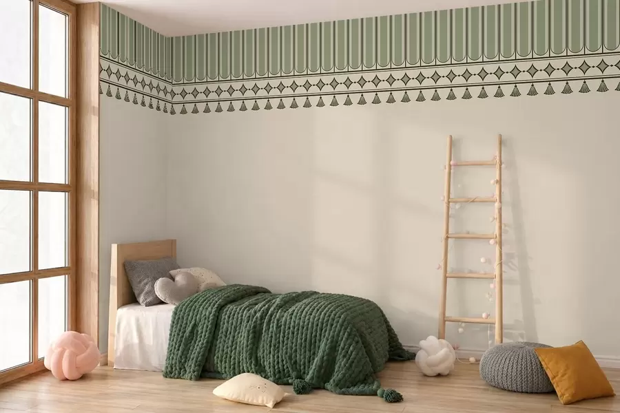 wall murals Украсна ивица у зеленим нијансама w05151v1
