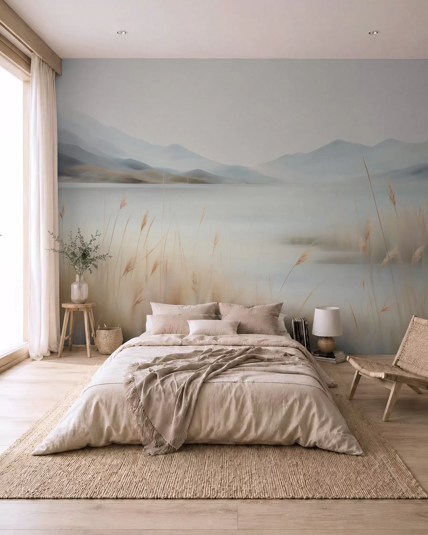wall murals Jezero u prigušenom akvarelu w05584