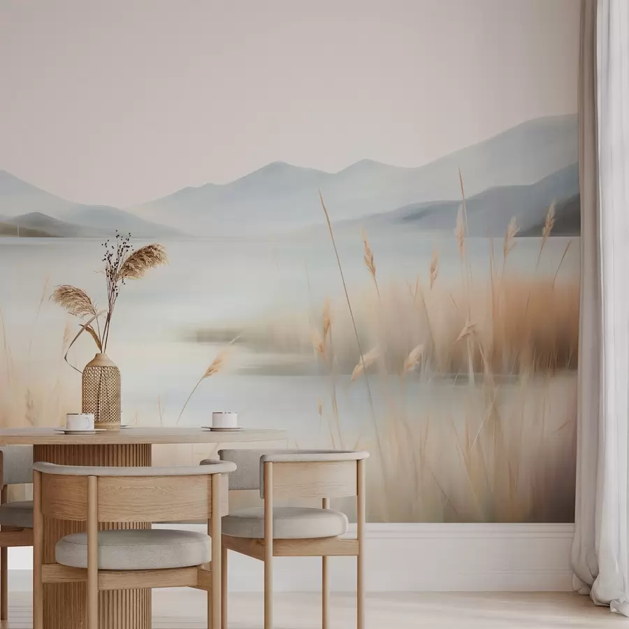 wall murals Апстрактни пејзаж планина и језера w05584