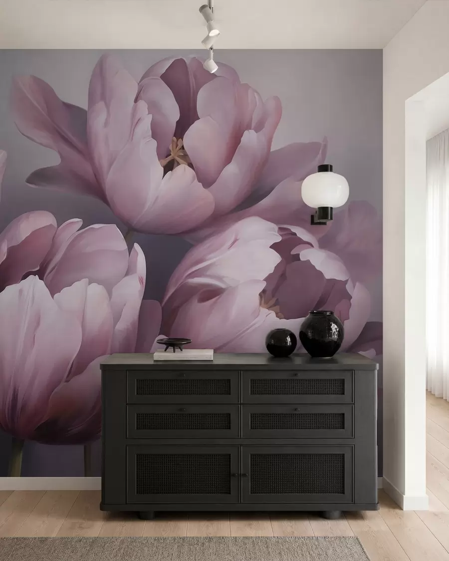 wall murals Апстрактна имитација слике тулипана w05593