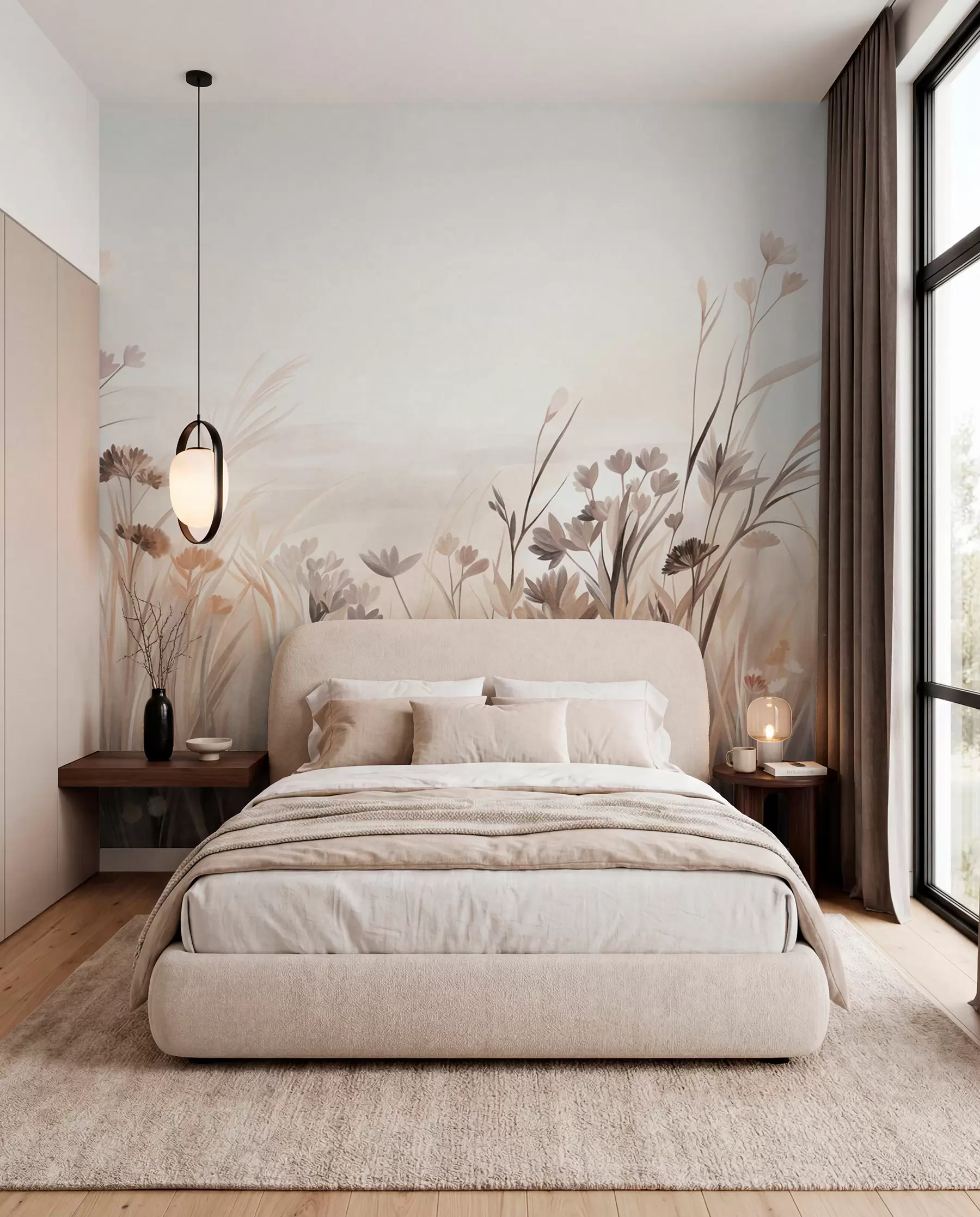 wall murals Livada u sepiji w09872