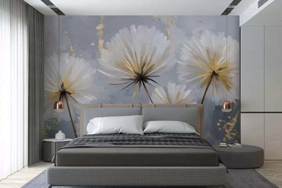 wall murals бујни маслачци у сликовитом стилу w05570
