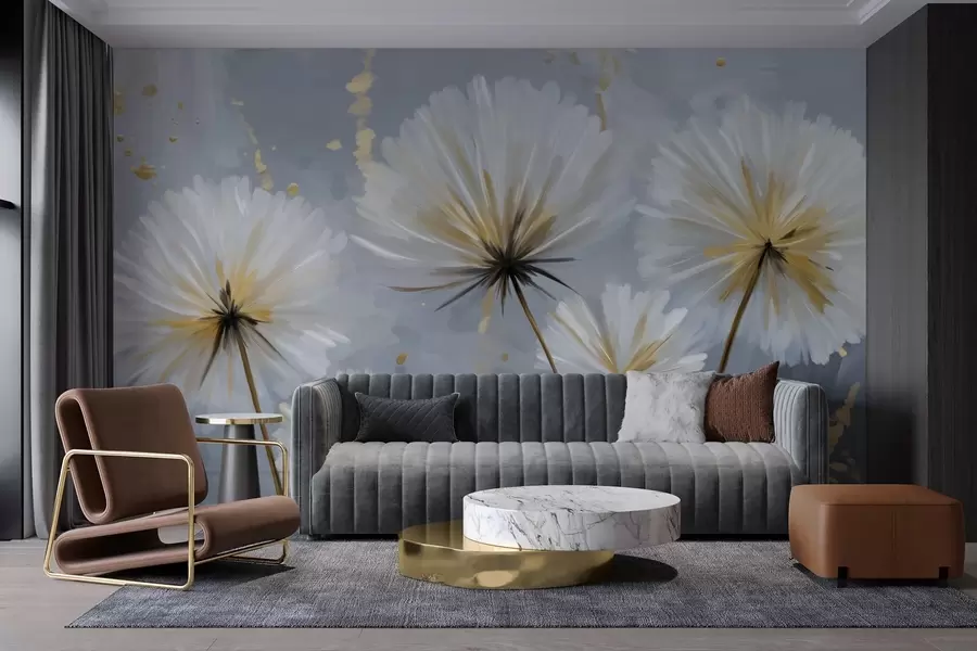 wall murals бујни маслачци у сликовитом стилу w05570