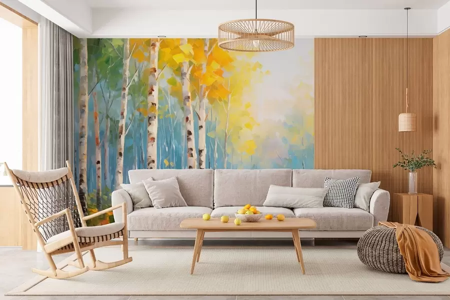 wall murals Дрвеће, брезе w05620