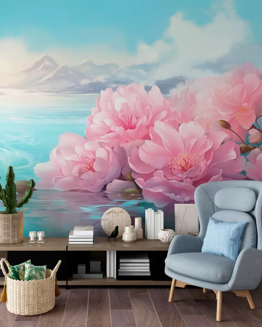 wall murals Језеро са цвећем w05621