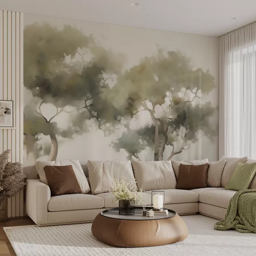 wall murals Апстрактно дрвеће имитација сликарства w05638