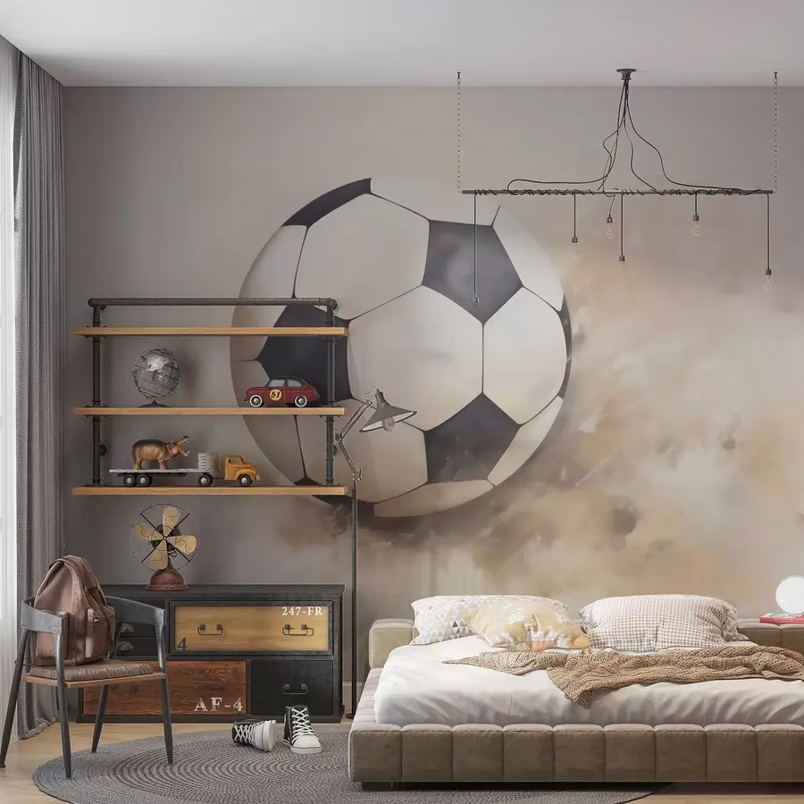 wall murals Сликање имитације фудбалске лопте w05640