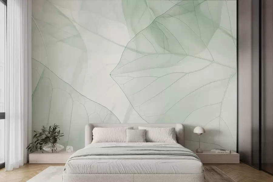 wall murals Апстрактне вене лишћа w05474