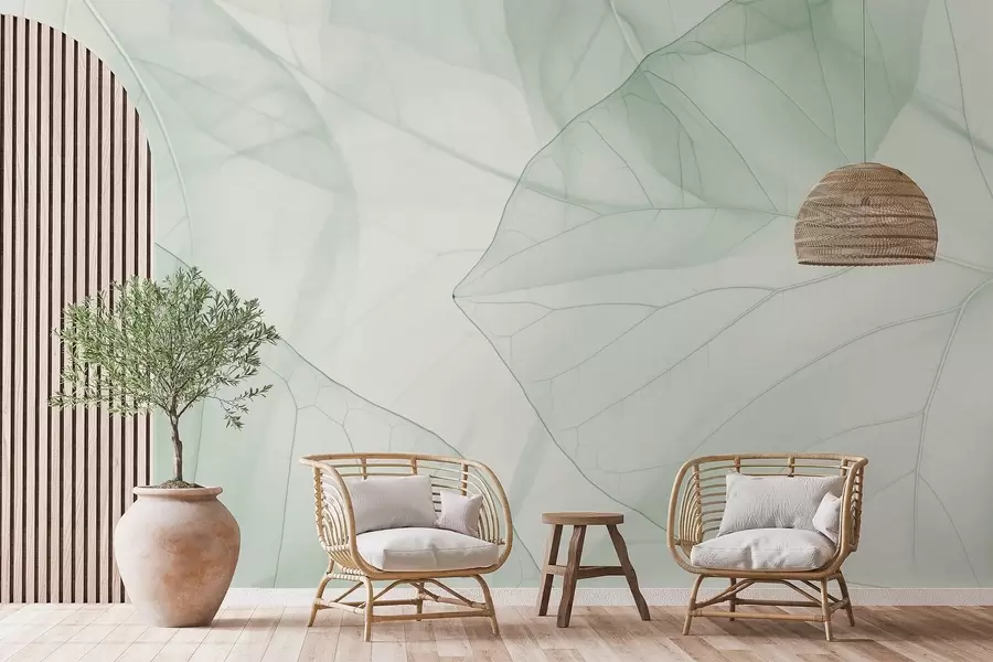 wall murals Апстрактне вене лишћа w05474