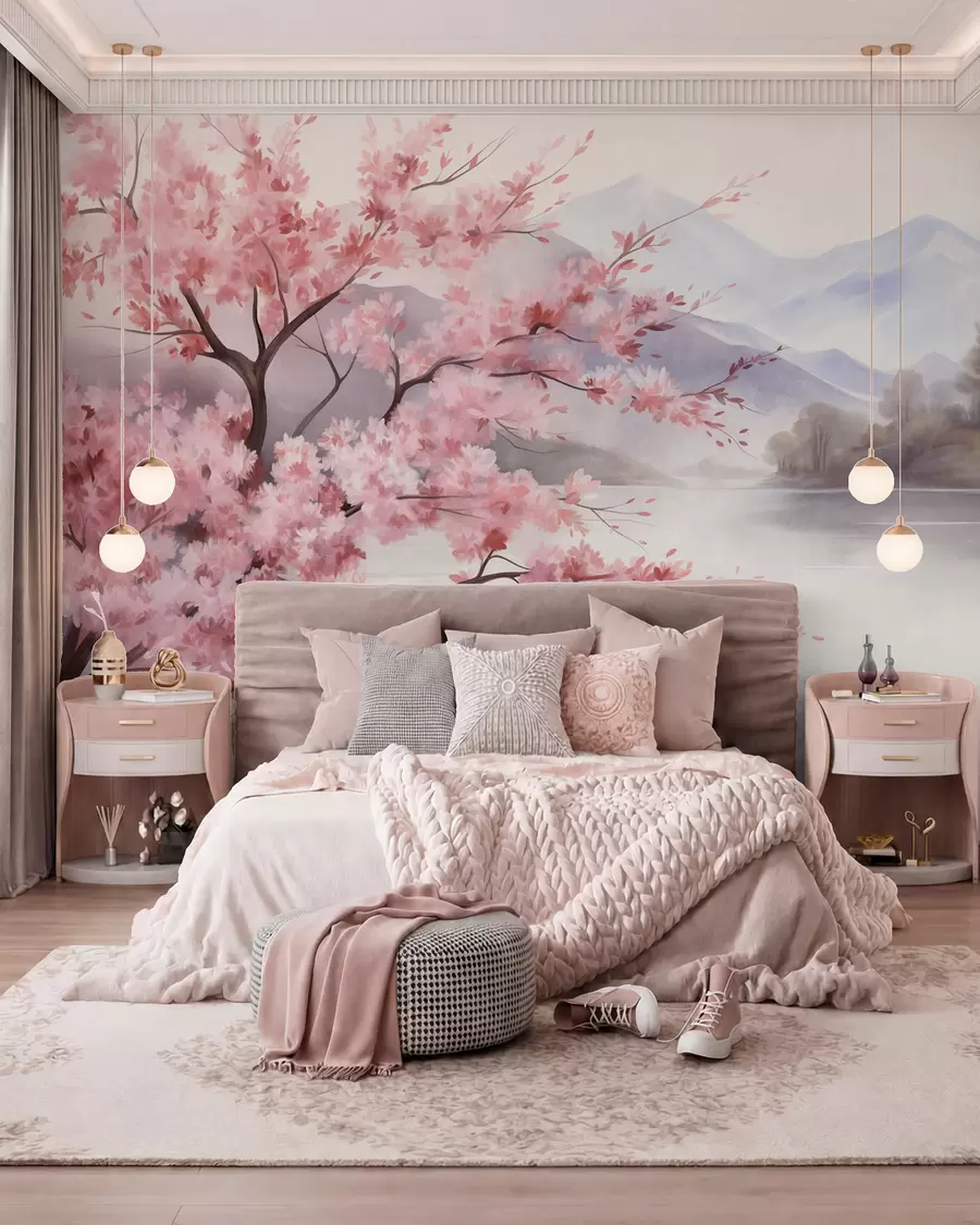 wall murals Cvat kraj jezera w09870