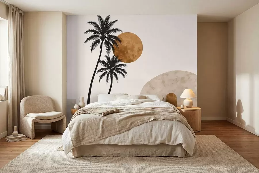 wall murals Палме и лук под топлим сунцем w05547