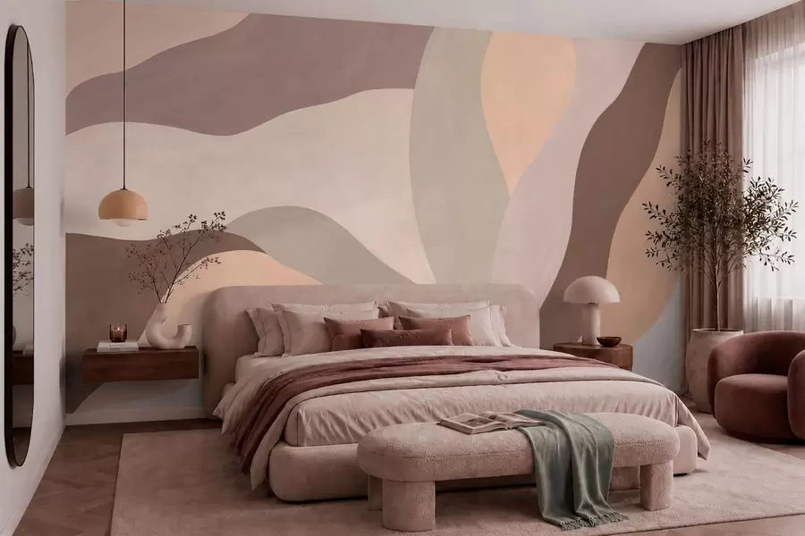 wall murals Апстрактни течни облици у пастелним тоновима w05629