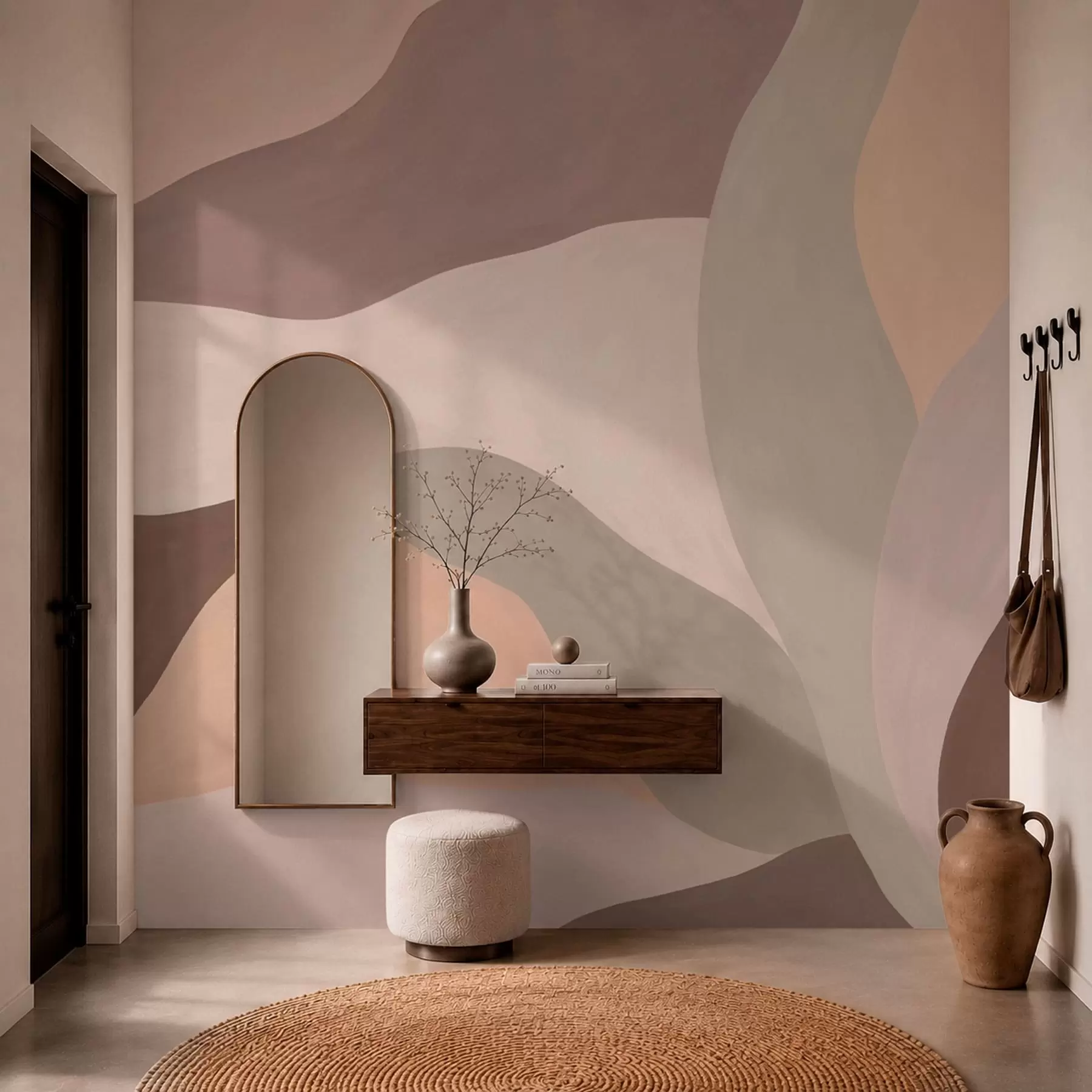 wall murals Апстрактни течни облици у пастелним тоновима w05629