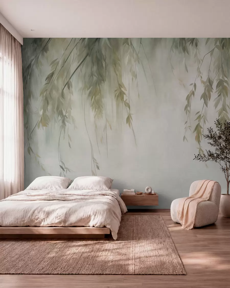 wall murals Vrba u magli w09893
