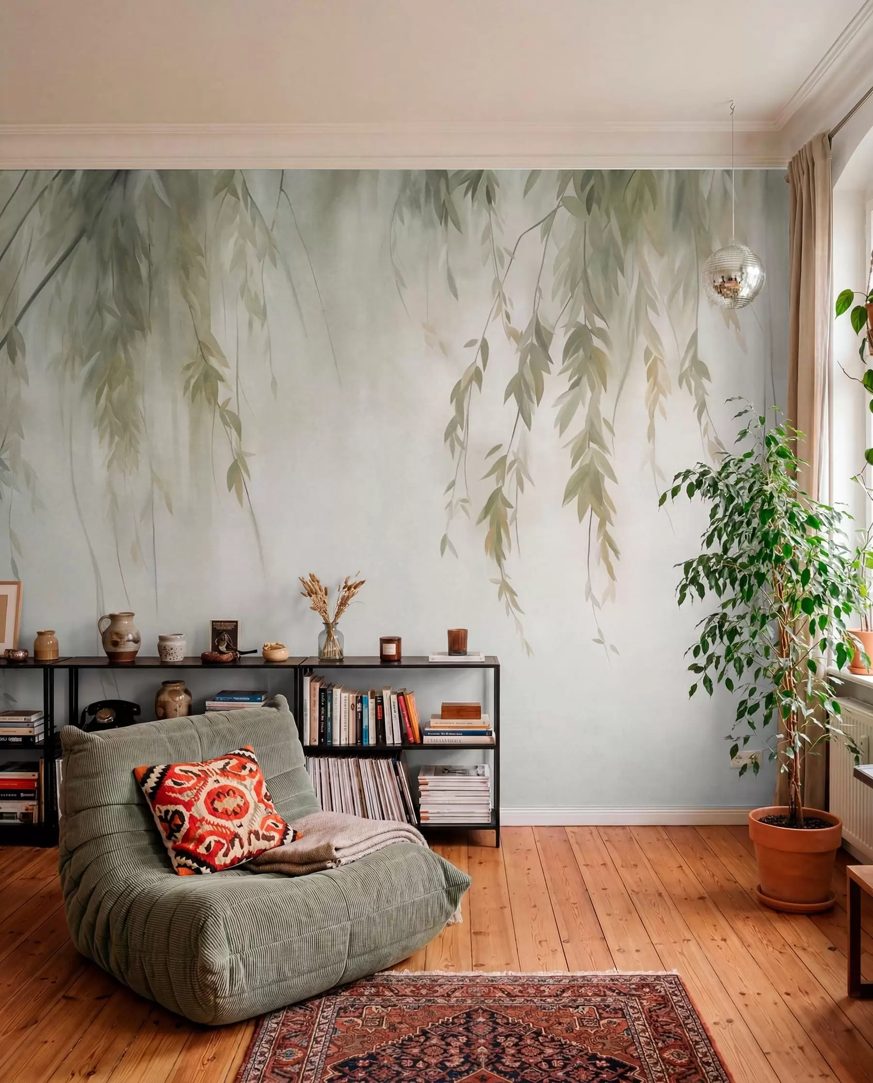wall murals Vrba u magli w09893