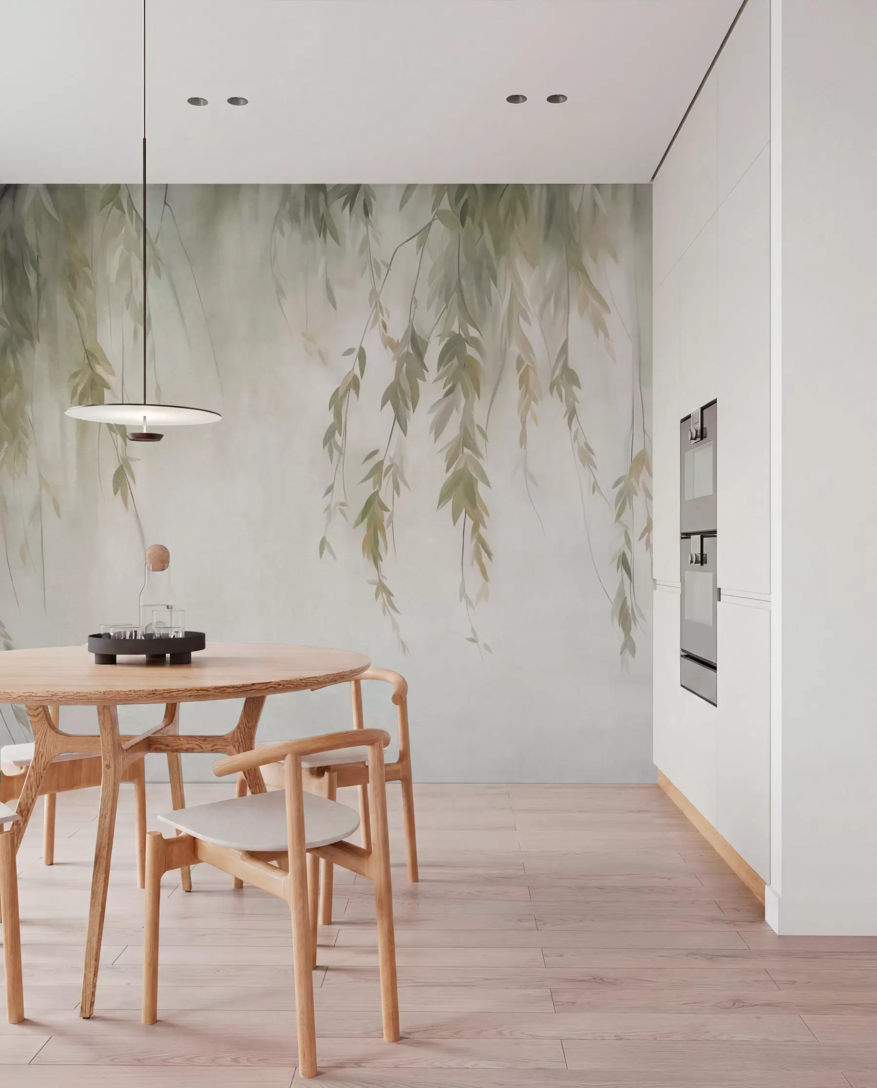 wall murals Vrba u magli w09893