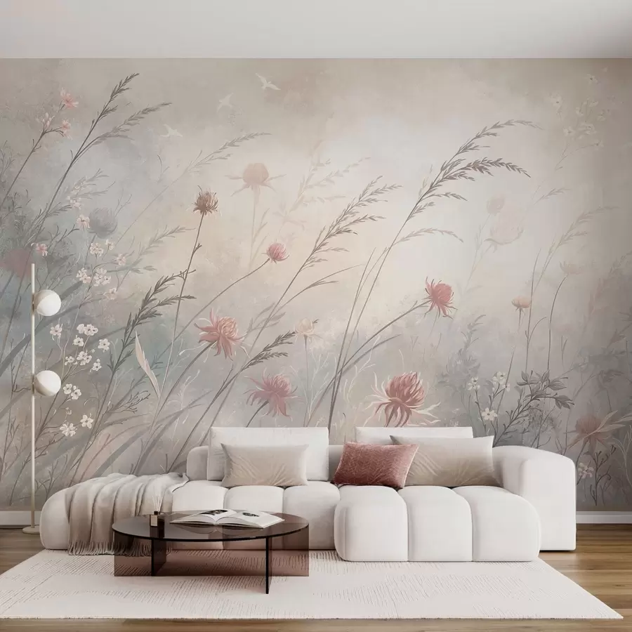 wall murals Лагано дивље цвеће у прозрачној композицији w05538v2