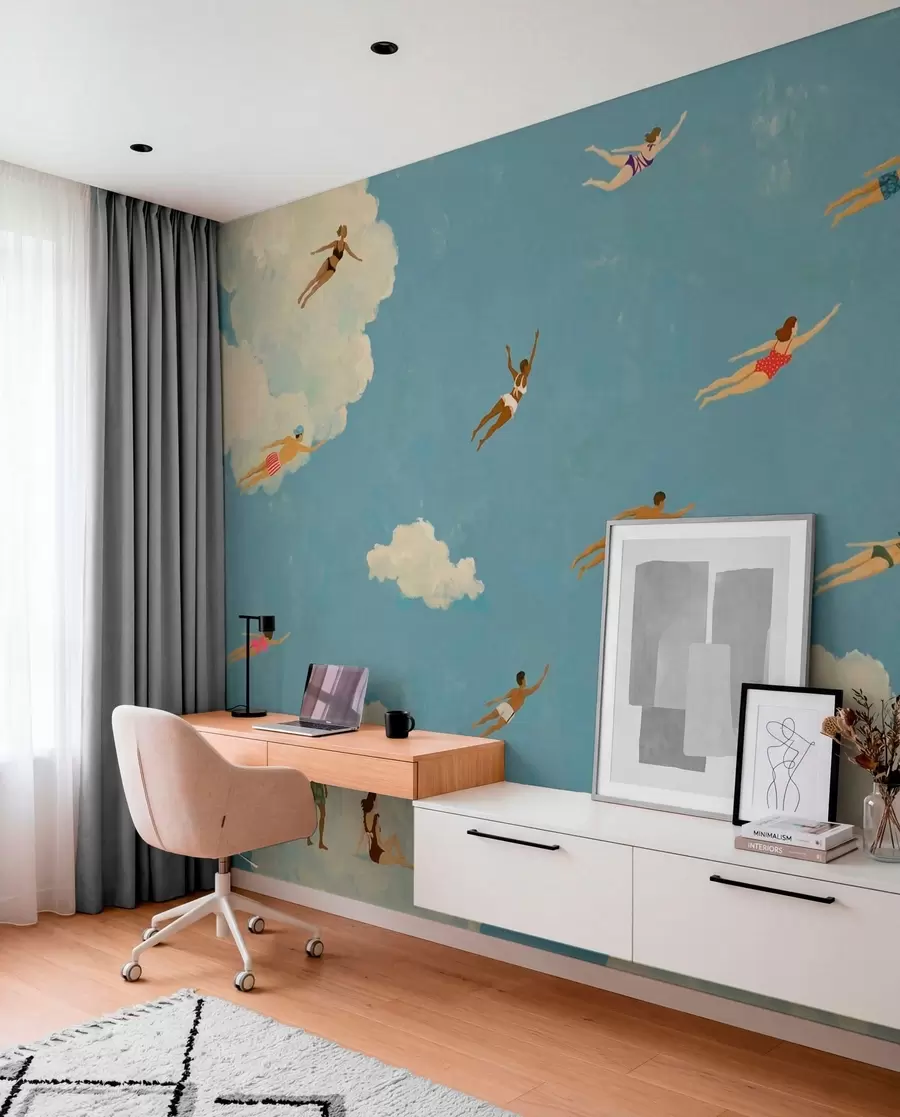 wall murals Plivanje među oblacima w05628