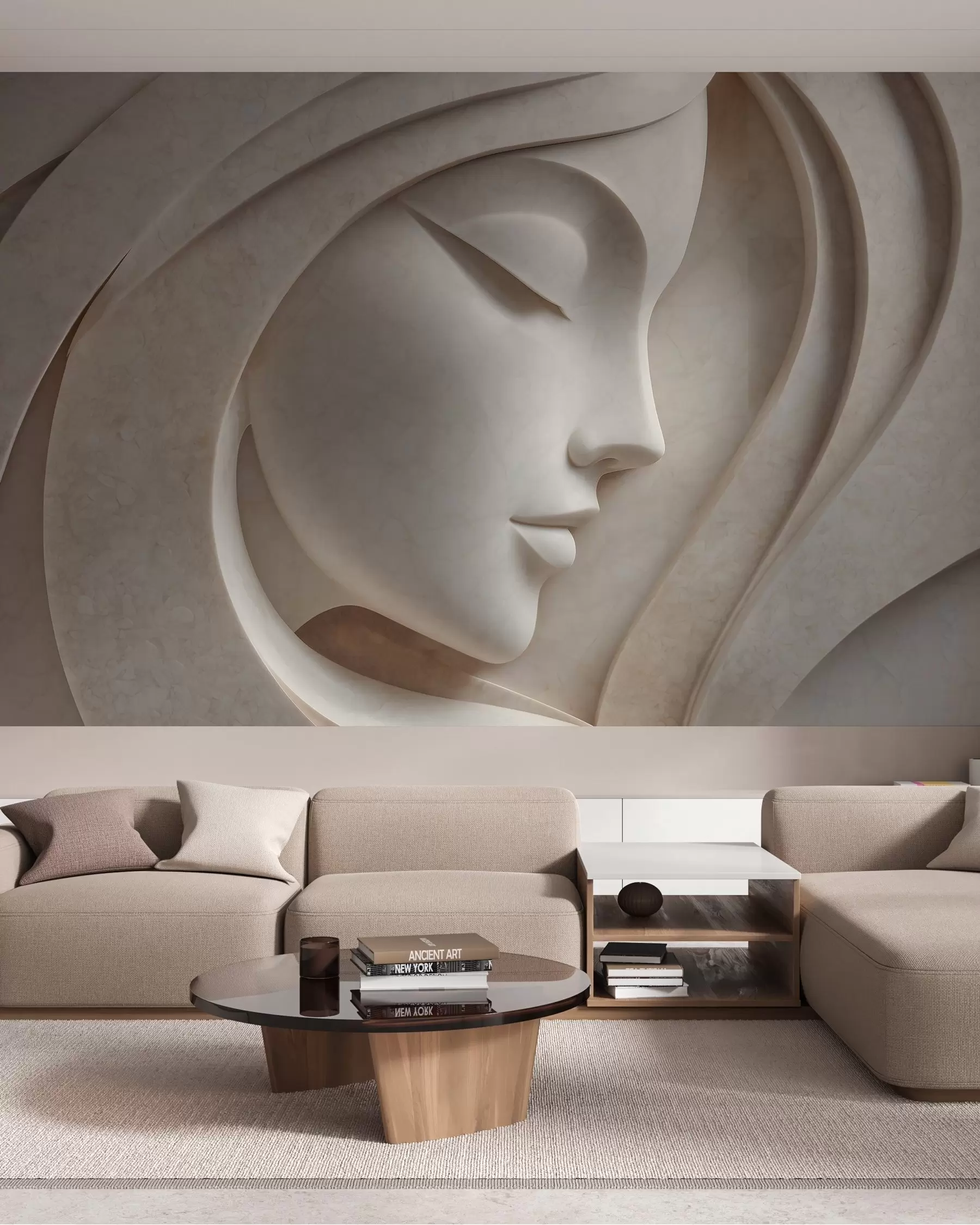 wall murals Profil u isklesanim naborima w05569