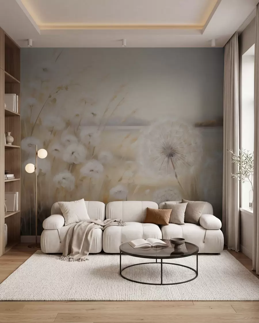 wall murals Апстрактна имитација сликања маслачака w05671