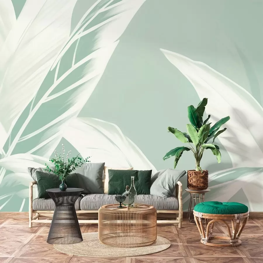 wall murals Дуги листови банане w05681