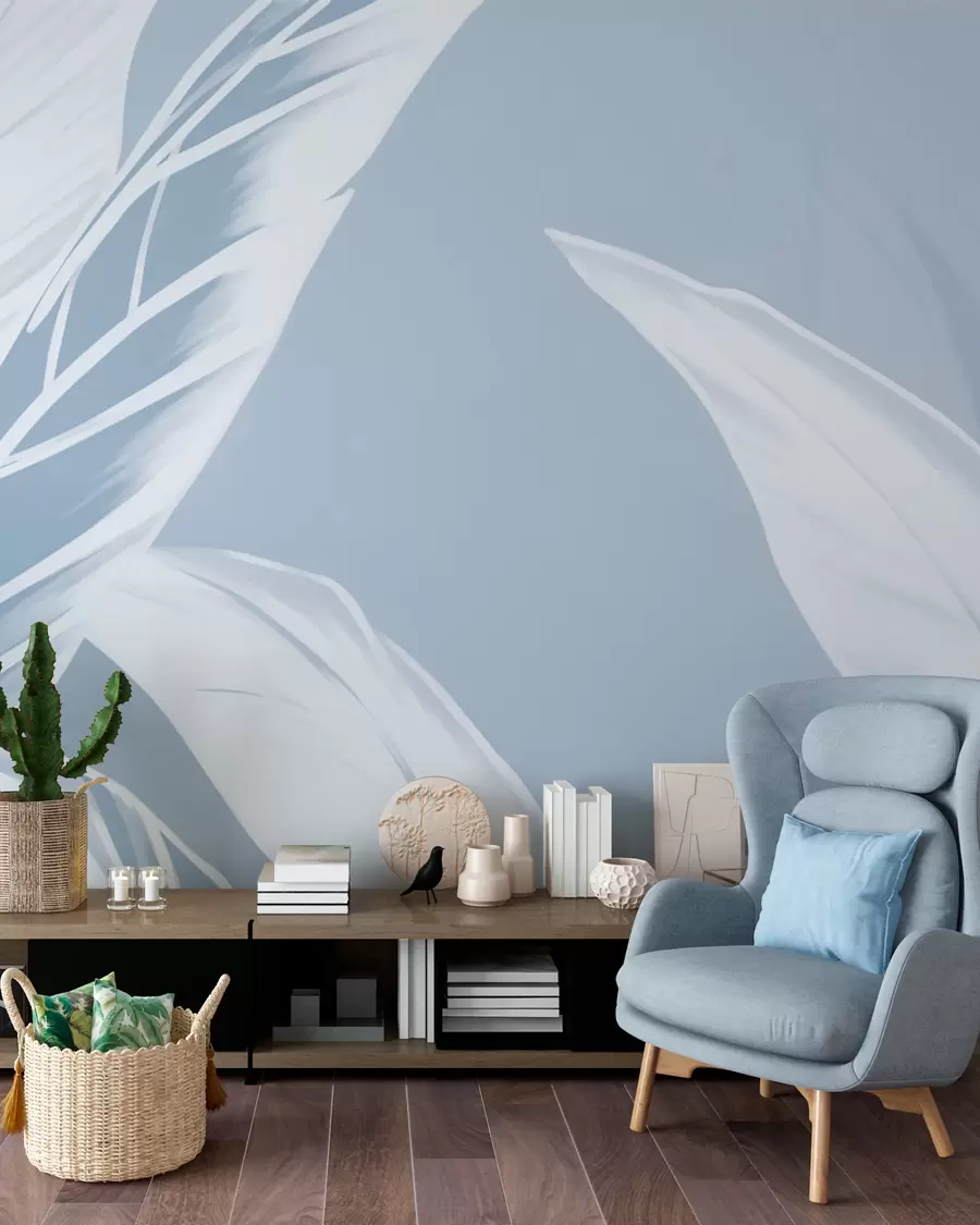 wall murals Дуги листови банане w05681v1