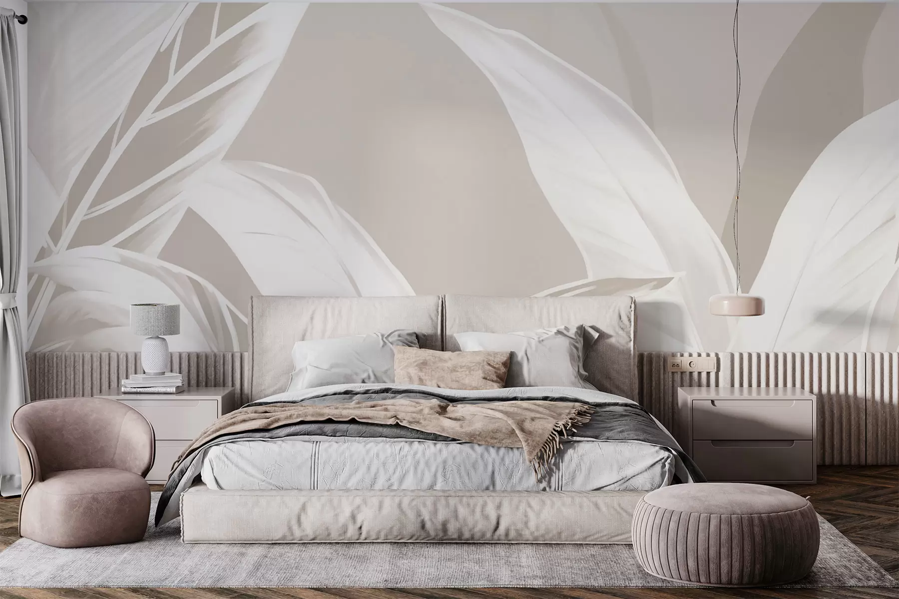 wall murals Дуги листови банане w05681v2