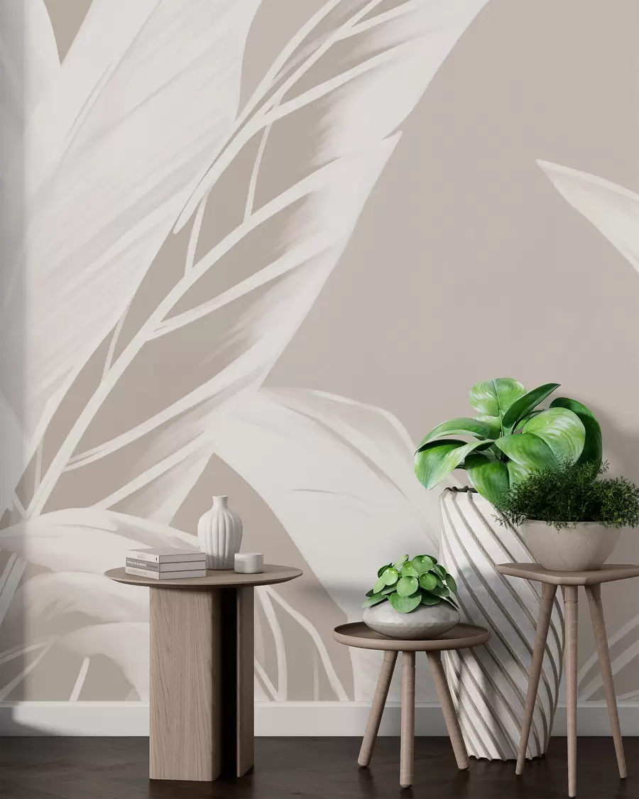 wall murals Дуги листови банане w05681v2