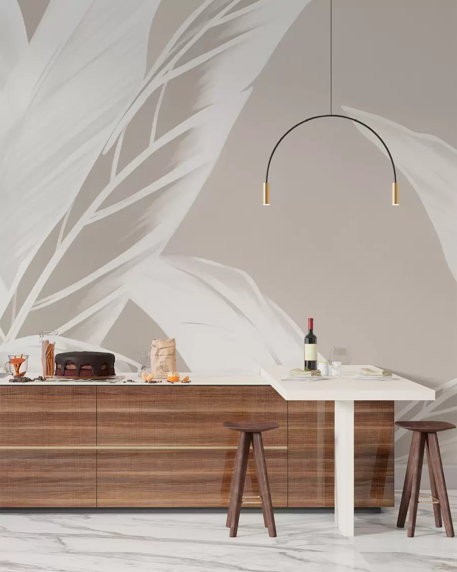 wall murals Дуги листови банане w05681v2
