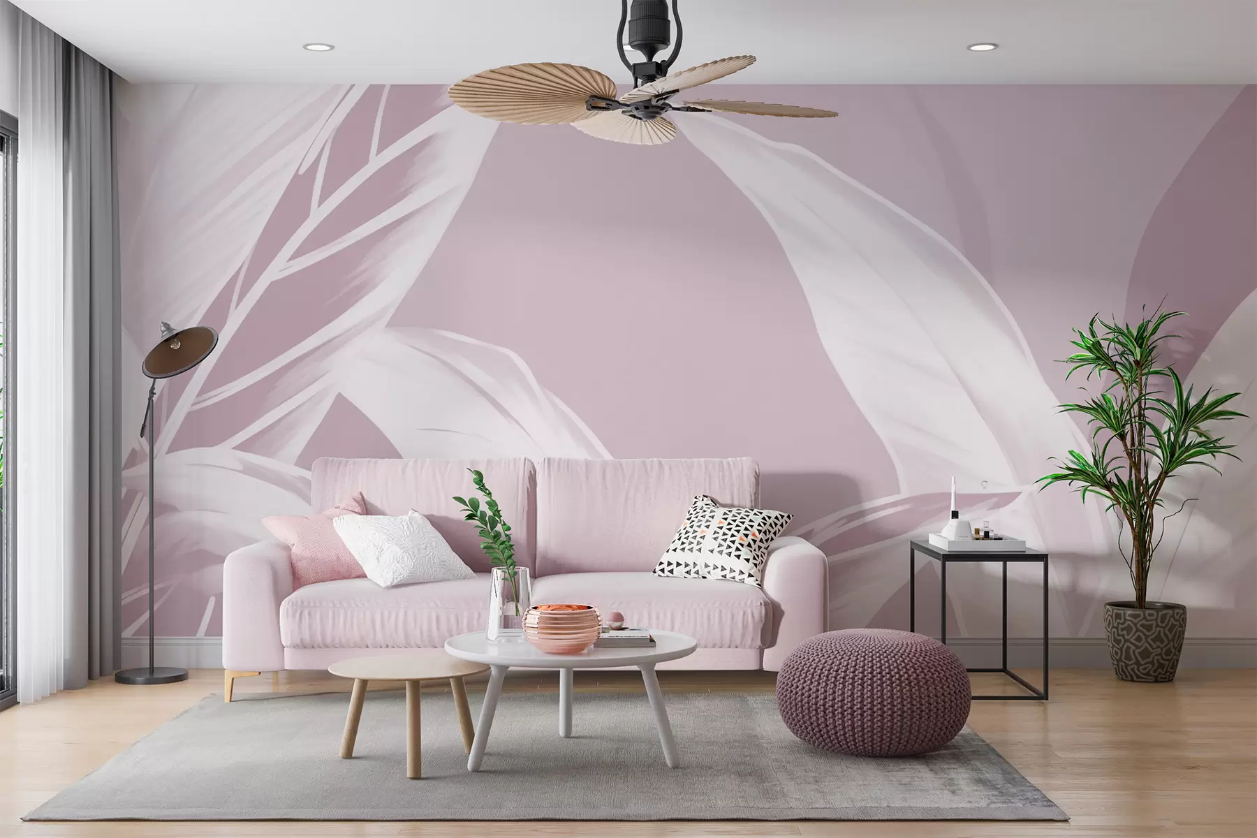 wall murals Дуги листови банане w05681v3