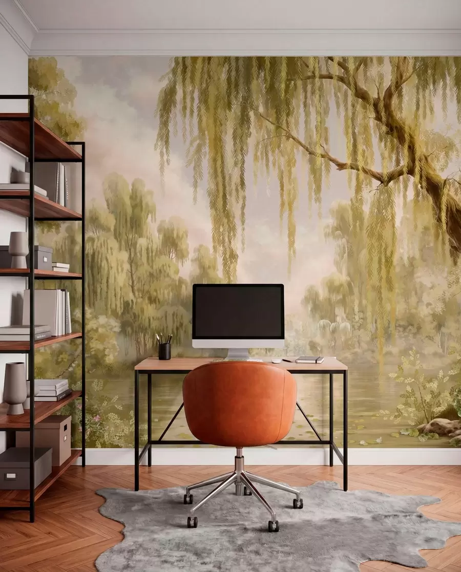 wall murals Vrbe uz osunčanu vodu w05631v1
