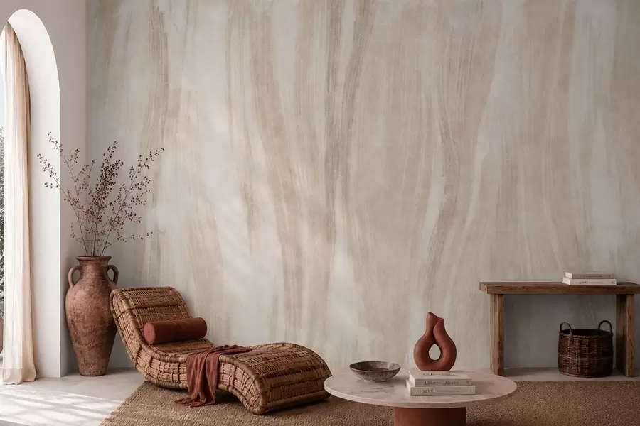 wall murals Лагана апстрактна текстура са меким вертикалним прелазима у кремастим нијансама w05686