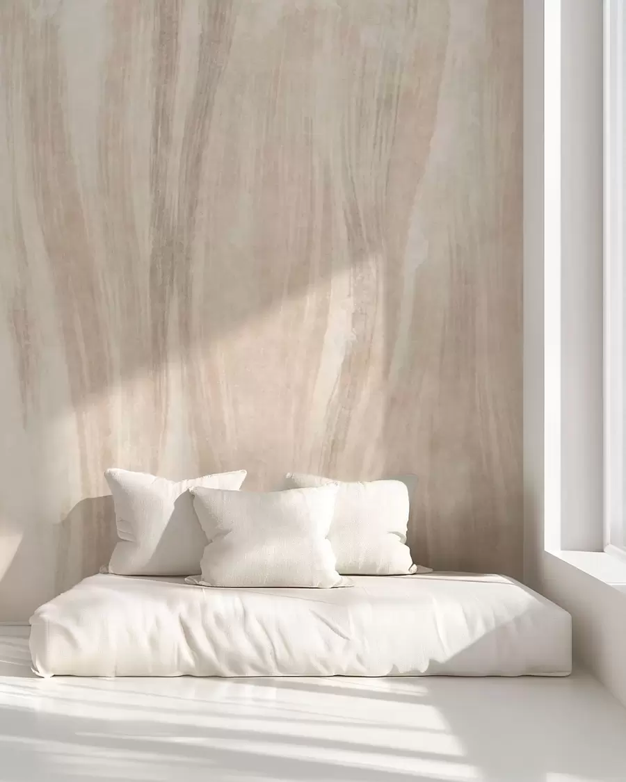 wall murals Лагана апстрактна текстура са меким вертикалним прелазима у кремастим нијансама w05686
