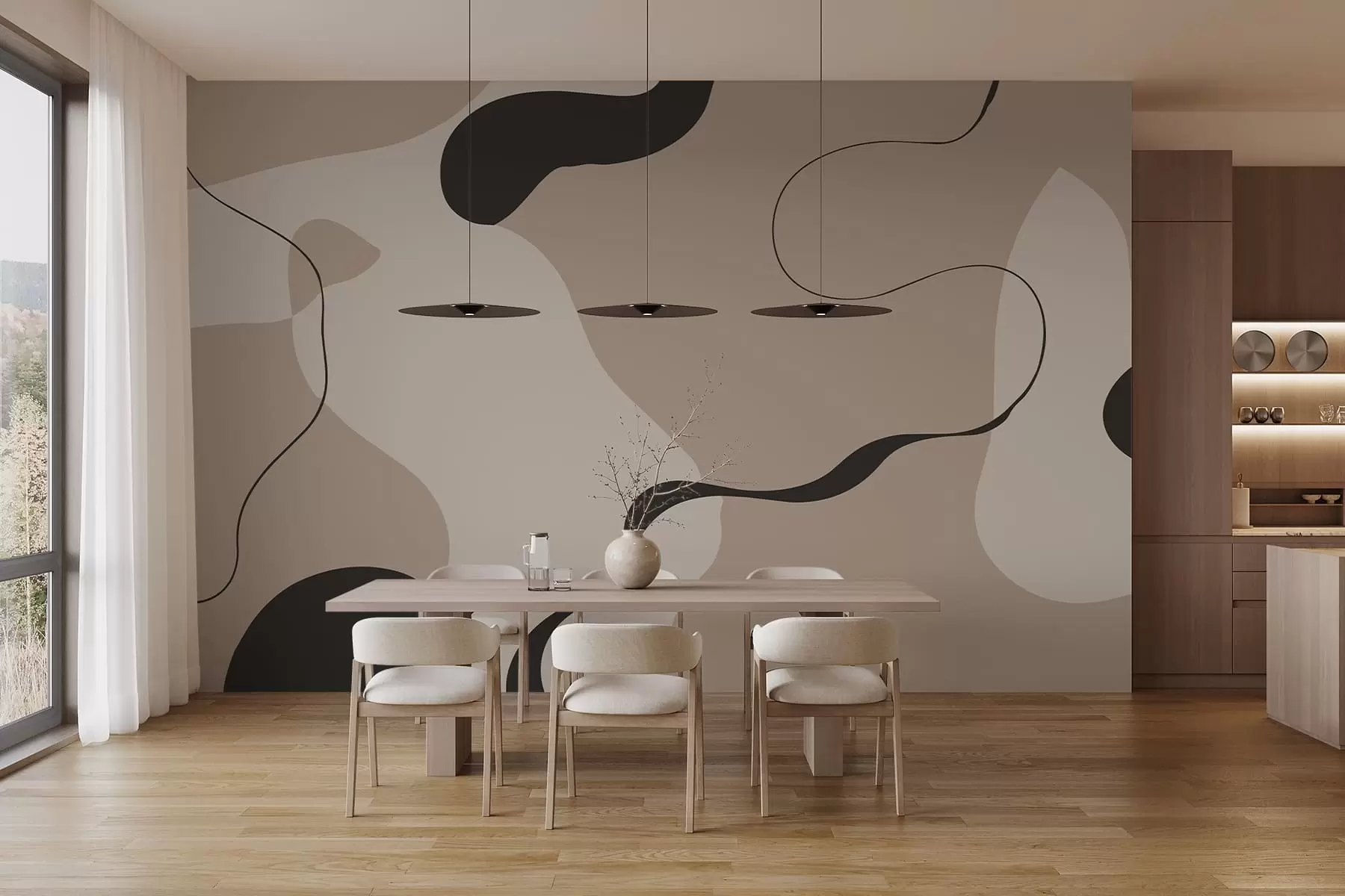 wall murals Апстрактна линија w05654