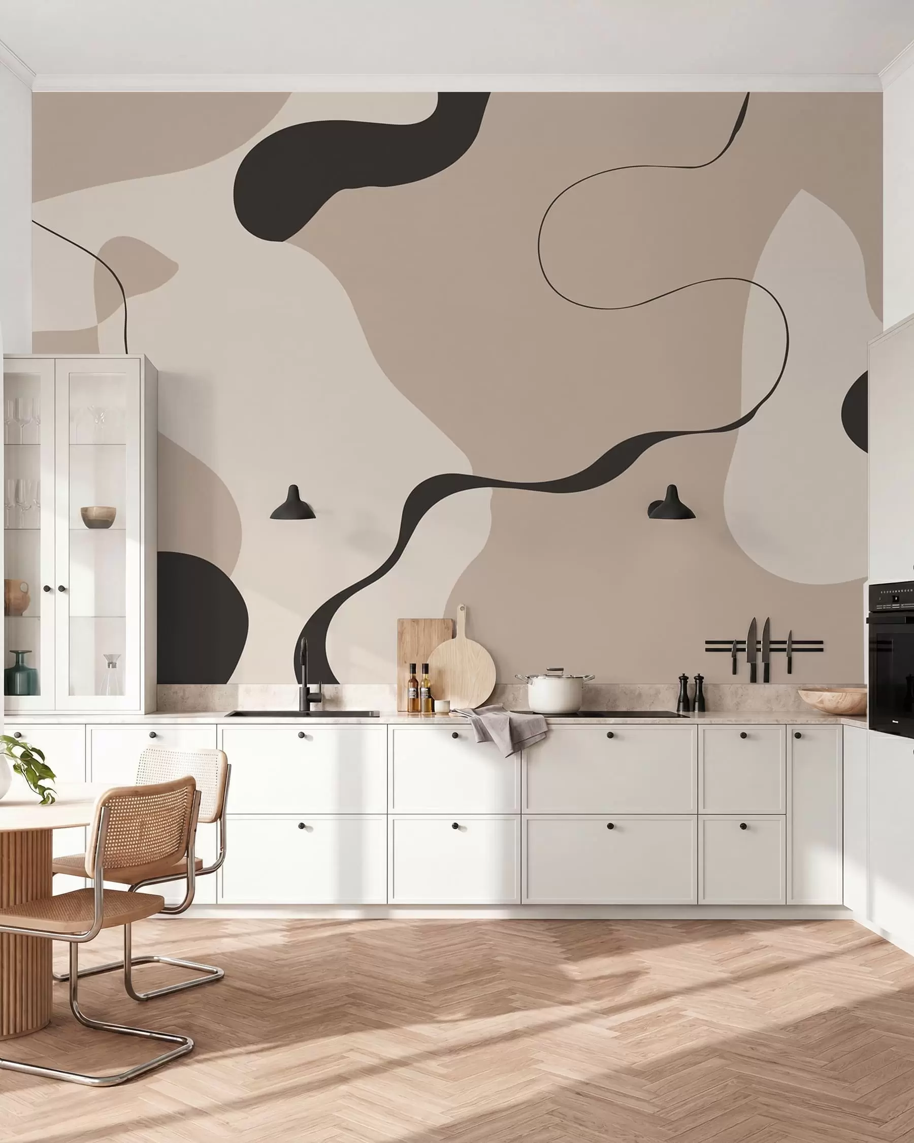 wall murals Snažne krive na pijesku w05654