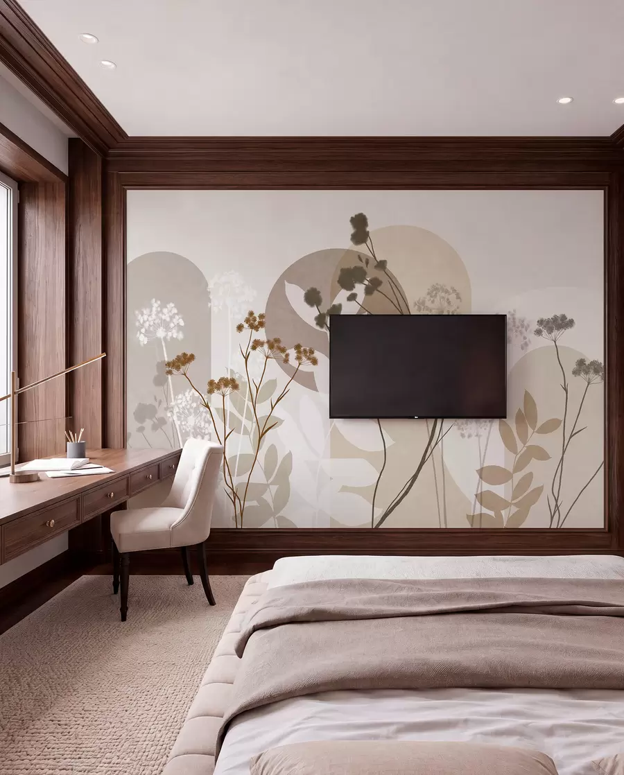 wall murals Livada u apstraktnom okviru w09906