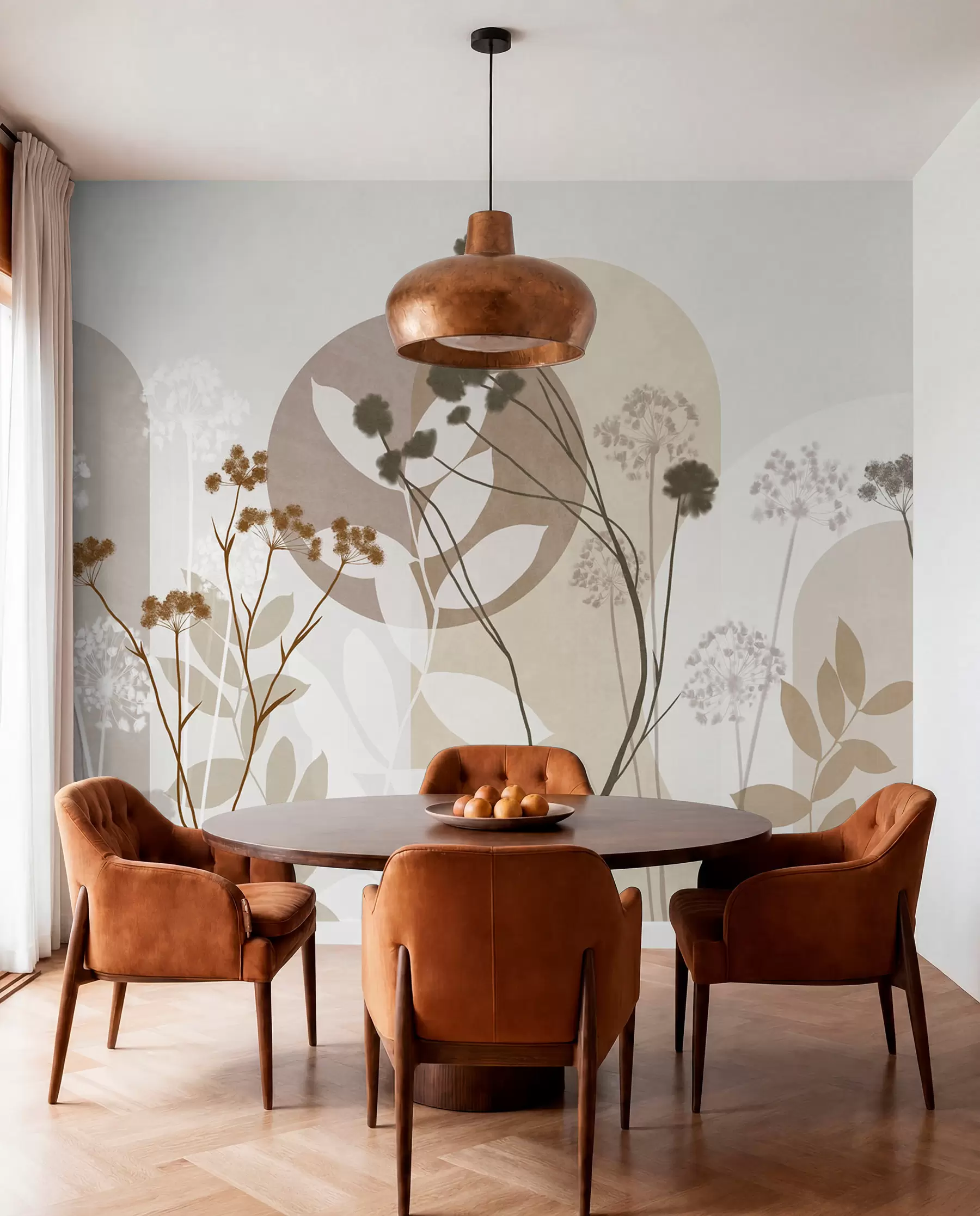 wall murals Livada u apstraktnom okviru w09906